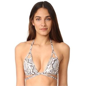 Vitamin A Sierra Keyhole Snakeskin Bikini Top